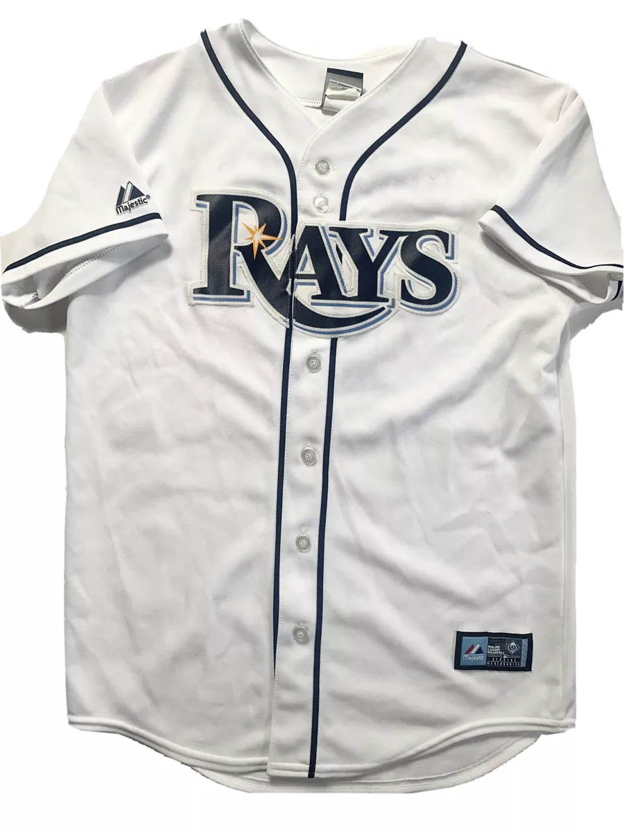 Tampa Bay Rays Majestic Bartlett #8 Youth Baseball Jersey XL Stitched White  USA