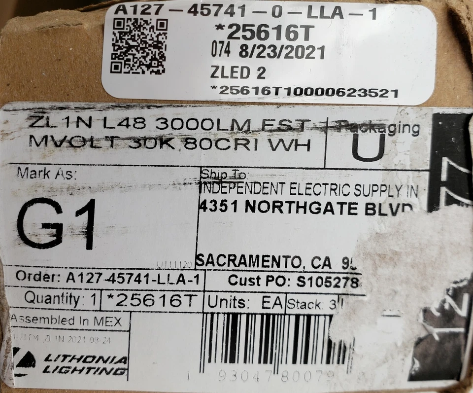 Tira de luz LED Lithonia Lighting ZL1N L48 3000LM FST MVOLT 30K 80CRI WH Z Series Foto 2 de 4