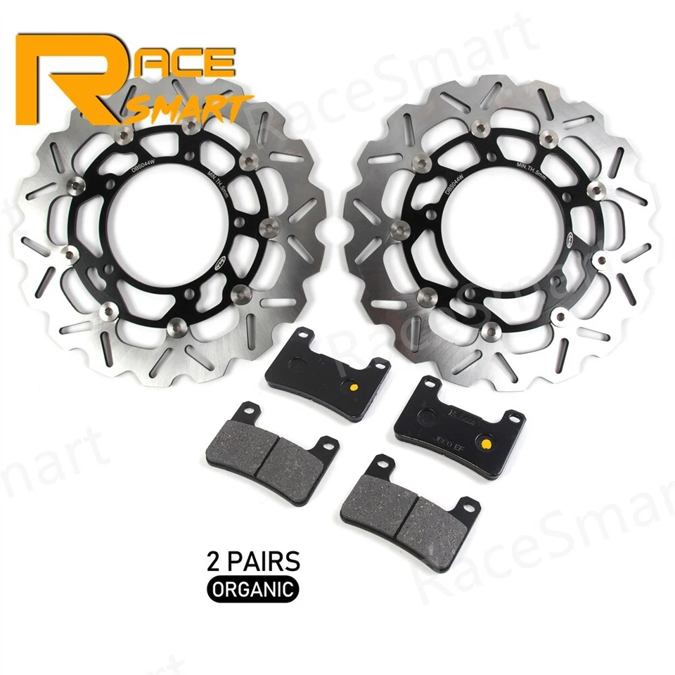 Juego de discos rotores de freno delanteros + pastillas para Suzuki Vstrom 1000 DL1000A ABS 2014 2015 Foto 3 de 4