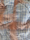 Size 7 8 S O'Neill Long Sleeve Buttoned Shirt Girl Plaid Peach Blue White — photo 3