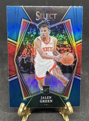 Carte Panini Select 2021-22 - Jalen Green #190 Premier Level Elephant Prizm (RC) - PSA 9
