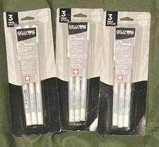  3 SAKURA Gelly Roll Classic White Gel Pens 3 Piece Set 57454 New