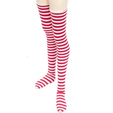 Dollmore 26" doll stockings Model Woman Size - Long Stockings Striped Red 