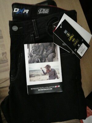 DXR Motorbike Reinforced Casual Look Denim Howell Aramid Jeans SCHWARZ M/30