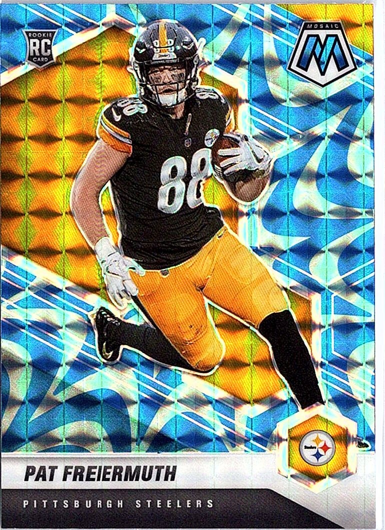 2021 Panini Mosaic #332 Pat Freiermuth Prizm Reactive Blue