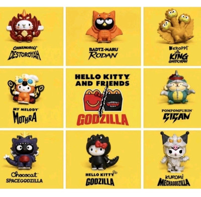 Hello Kitty / Godzilla 2026 McDonald s Figure/Toy Single(s) NEW in Box (PICK)