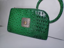 Western Green Ostrich Wristlet Wallet Concho ...