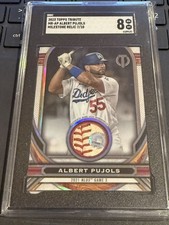 2023 TOPPS TRIBUTE - ALBERT PUJOLS MILESTONE RELIC /10 SGC 8 POP 1 SP - DODGERS
