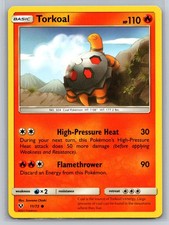 Torkoal 11/73 High-Pressure Heat Flamethrower Fire Pokemon Shining Legends Card