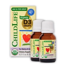 CHILDLIFE ESSENTIALS Organic Vitamin D3 Drops for Infants Newborns - Baby Vi...