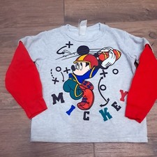 Vintage Disney Mickey Mouse kids sweatshirt long sleeve shirt football youth