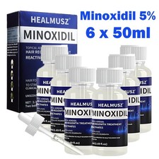 6 Pack Minoxidil 5 Extra Strength Men Hair Regrowth Treatment 6 Month Supply