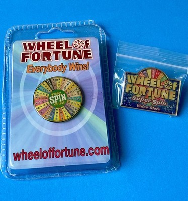 2 Wheel of Fortune Everybody Wins! Super Spin Collectible Enamel Lapel Pins