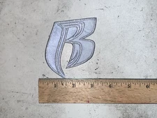 CUSTOM MADE Embroidered Ruff Ryders Patch Iron On and/or Sew On SILVER