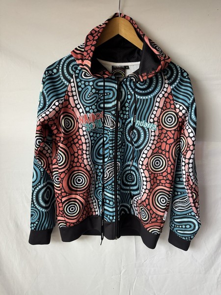 Bundarra Zip Front Printed Long Sleeve Hoodie Multicolored Size 10