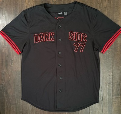Star Wars Dark Side Vader Baseball Jersey#77, Box Lunch Exclusive, Black, Medium