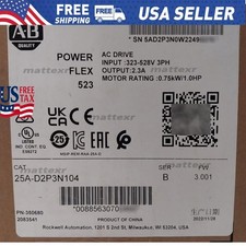 New Sealed Allen-Bradley 25A-D2P3N104 AC Drive Ser B PowerFlex 523 0.75kW 1HP