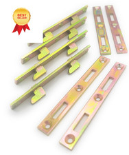 METAL MAGERY Bed Rail Fasteners 5" Set of 4 Brackets Heavy Duty Bed...