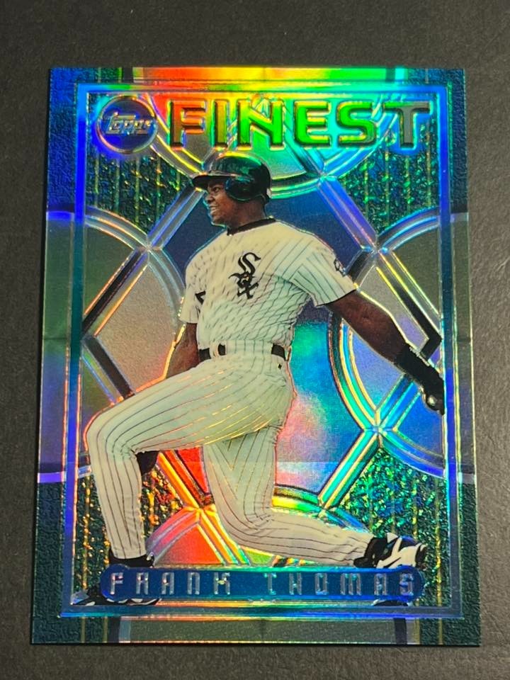 1995 Topps Finest REFRACTOR peel removed Frank Thomas Chicago White Sox #89