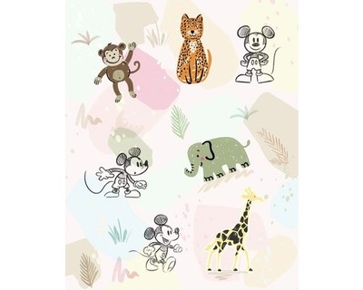 Fototapete Vlies IADX4-098 Into Wonderland Mickey Safari 4-tlg. 200 x 250 cm