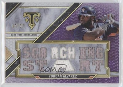 2021 Topps Triple Threads Relics Amethyst 7/27 Yordan Alvarez #TTR-YA1 2g6