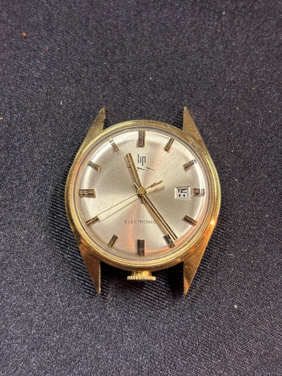 Montre Lip Femme – 1980 – Ronde Et Dorée – Taille S – Bracelet D'origine