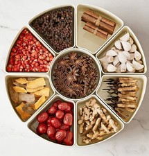 Divided Serving Dish with Lid with 9 Removable Compartment Snacks Bowls Tray