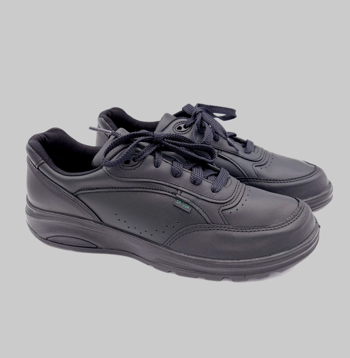 New Balance 706 V2 Postal Black Leather Walking Shoes WK706BK2