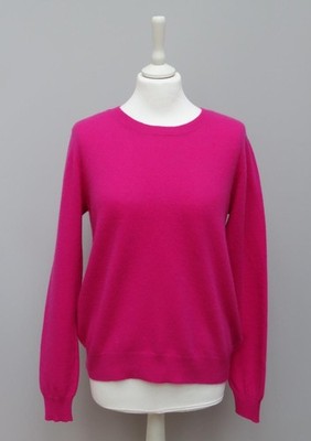 Crumpet Pullover 100% Kaschmir hellmagenta rosa Rundhals M