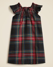 J. Crew Crewcuts Girls Smocked Flannel Nightgown In Tartan Plaid Holiday Size XL