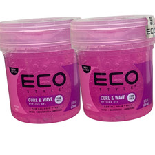 2 Pack ECO Style Professional Hair Styling Gel Curl  Wave 8oz / 236ml NEW