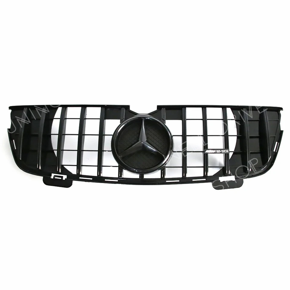 For Mercedes Benz GL-Class X164 07-12 GL320 GL350 GL450 Gloss Black Front Grille Foto 2 de 4
