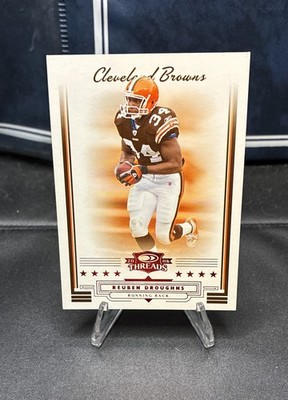 Vintage 2006 Donruss Threads - Reuben Droughns #36 Red /150 Browns RARE MT NM