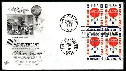 USA 1959 Airmail FDC to Switzerland