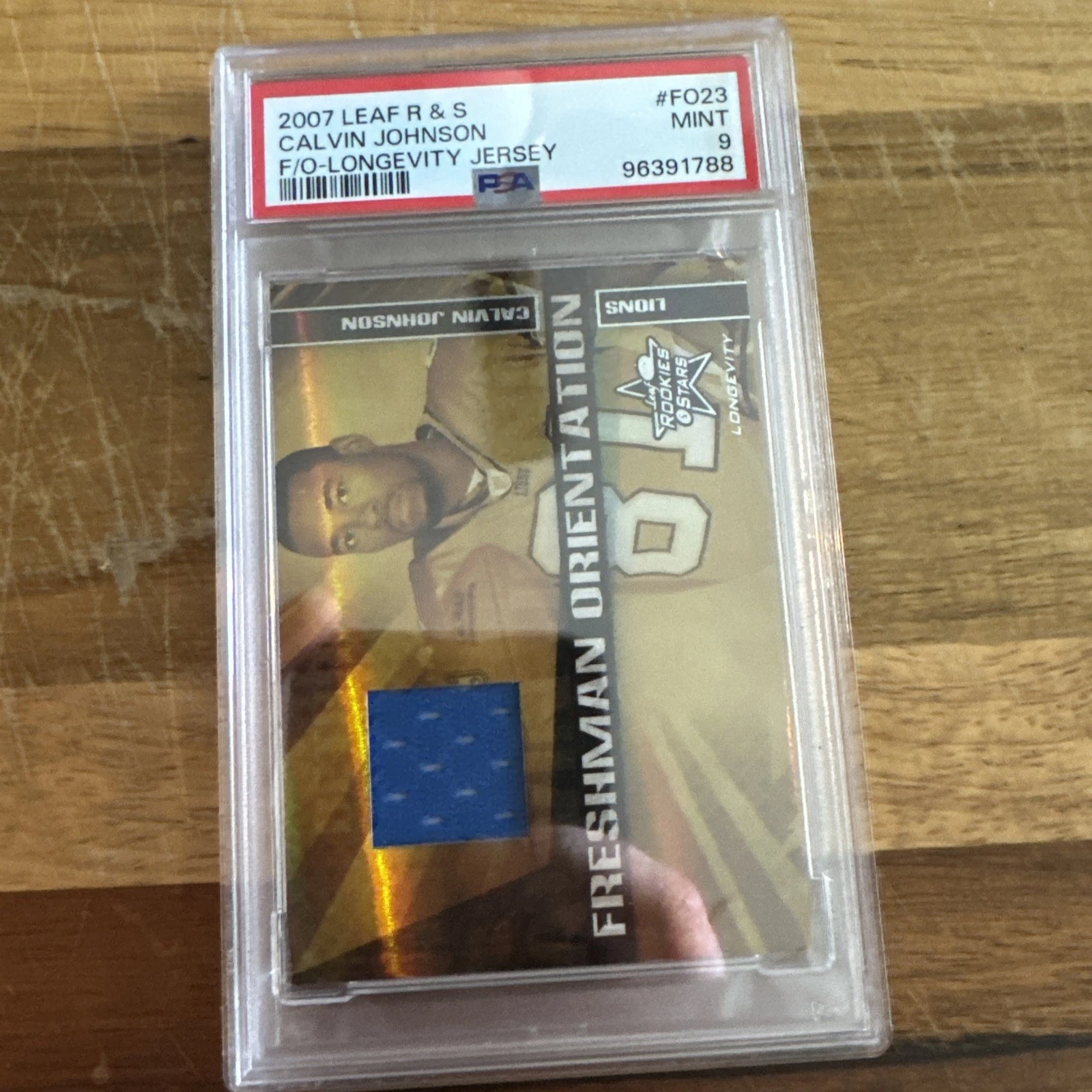 Calvin Johnson Leaf Rookies & Stars Freshman Orientation #FO23 Longevity Jersey