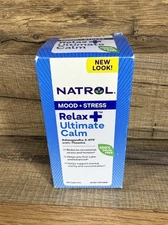 30 Natrol Mood + Stress Relax + Ultimate Calm Capsules, 100% Drug Free 6/30/26