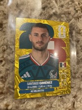 Santiago Gimenez 2026 Panini FIFA World Cup Stickers GOLD CRUMPLE