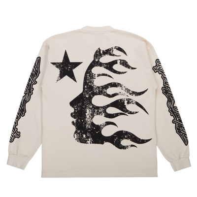 Hellstar Victory Within ロングスリーブTシャツ Hellstar Victory Within Thermal Long Sleeve Cream Size Large