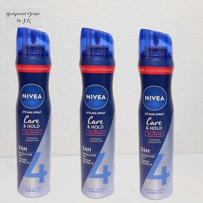 3x 250ml Nivea Pflege & Halt Haarspray Regenerierend Extra Starker 24h Halt