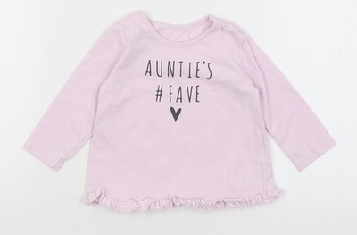 Basic-T-Shirt Baby UK Größe 3-6 Monate George lila