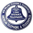 Vintage Public Telephones Sign - Bell System Phone Booth Porcelain Gas Pump Sign