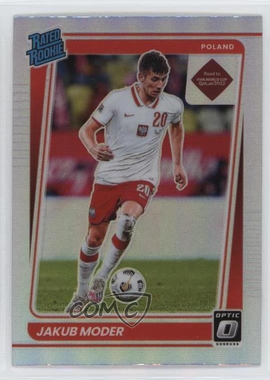 2021-22 Donruss Road to Qatar Rated Optic Holo Prizm Jakub Moder Rookie RC 03mh