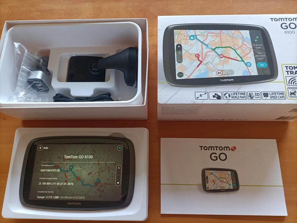 TomTom Go 6100 World Navi, 6 Zoll, Lifetime Maps&Traffic&Radar über SIM-Karte+ - Bild 4 von 4