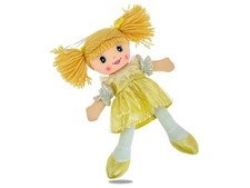 Teorema - Carlotta Bambola di Pezza con Vestitino Colorato Ricamato, Bambola Sto