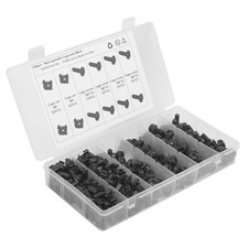 100Pcs M6 Cage Nut Screw Set Black Fasteners Hardware For Cabinets Chassis