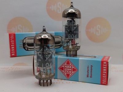 Telefunken EF804 Gray Plates Matched Pair   Bottom - Ulm 1968 - NOS+