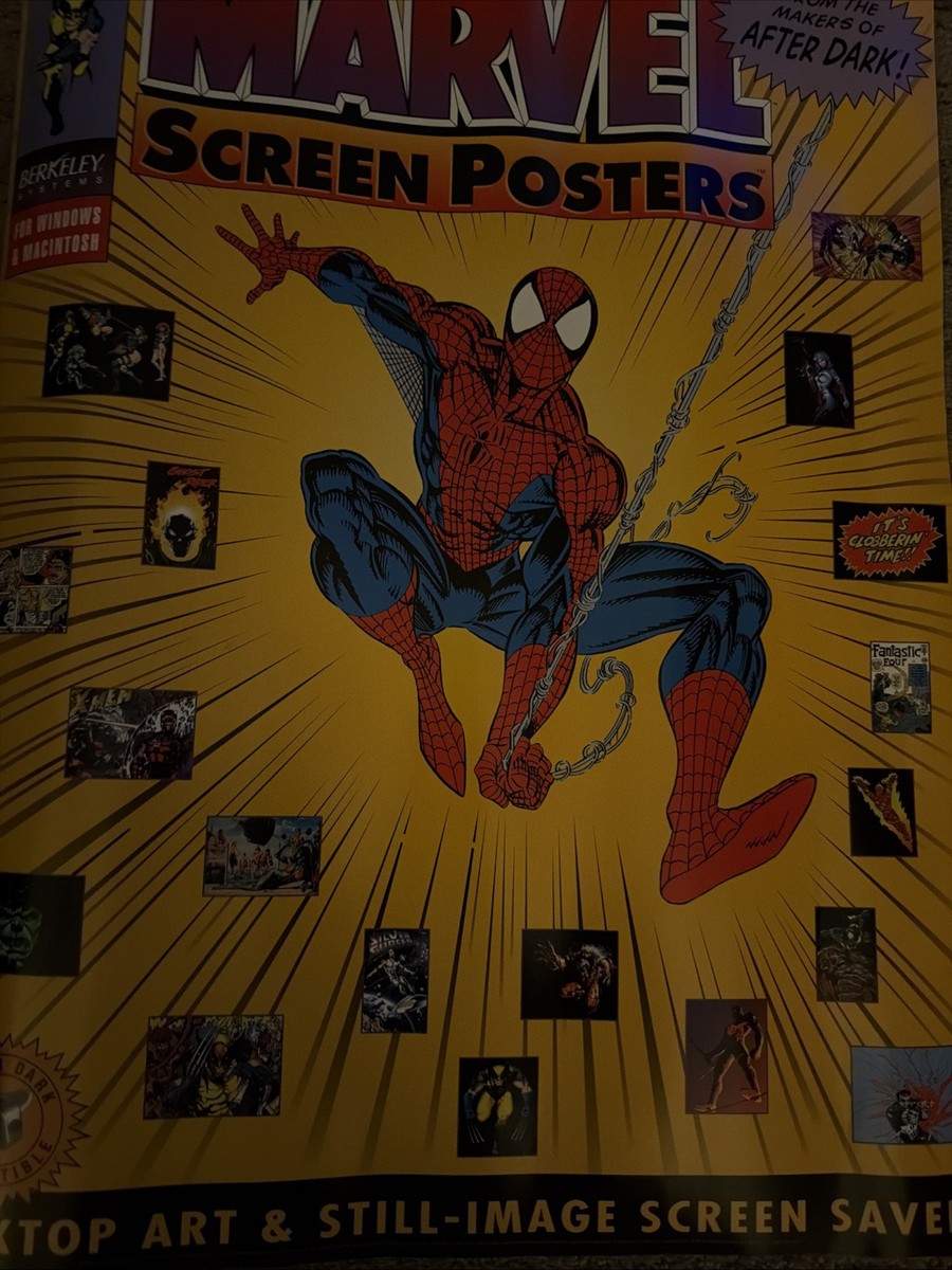 Marvel Spider-man After Dark Screen Saver Poster 1993 Promo Rare