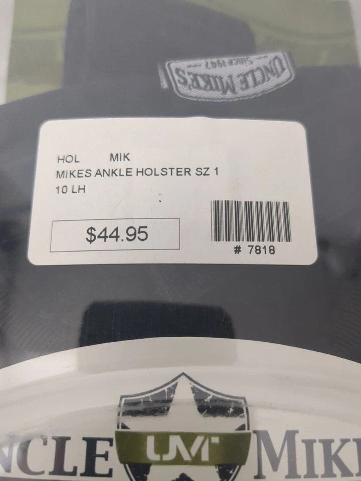 Uncle Mike's 战术踝皮套 尺寸 10 88101 LH 黑色 适合小型汽车 0.22-9 — 第 2/4 张图片
