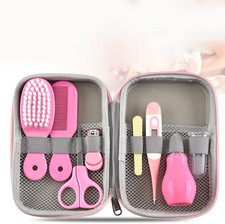 8 in 1 Infants Grooming Kit with Hair Brush Nail Clipper Nose Cleaner Finger Too
