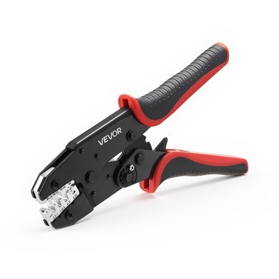 VEVOR Crimping Tool Ratcheting Wire Crimper 24-10 AWG for Electrical Terminals